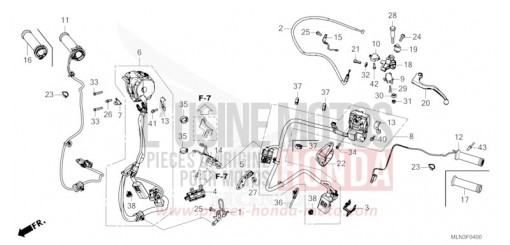 HANDLE LEVER/SWITCH/CABLE (MT) CRF1100AR de 2024